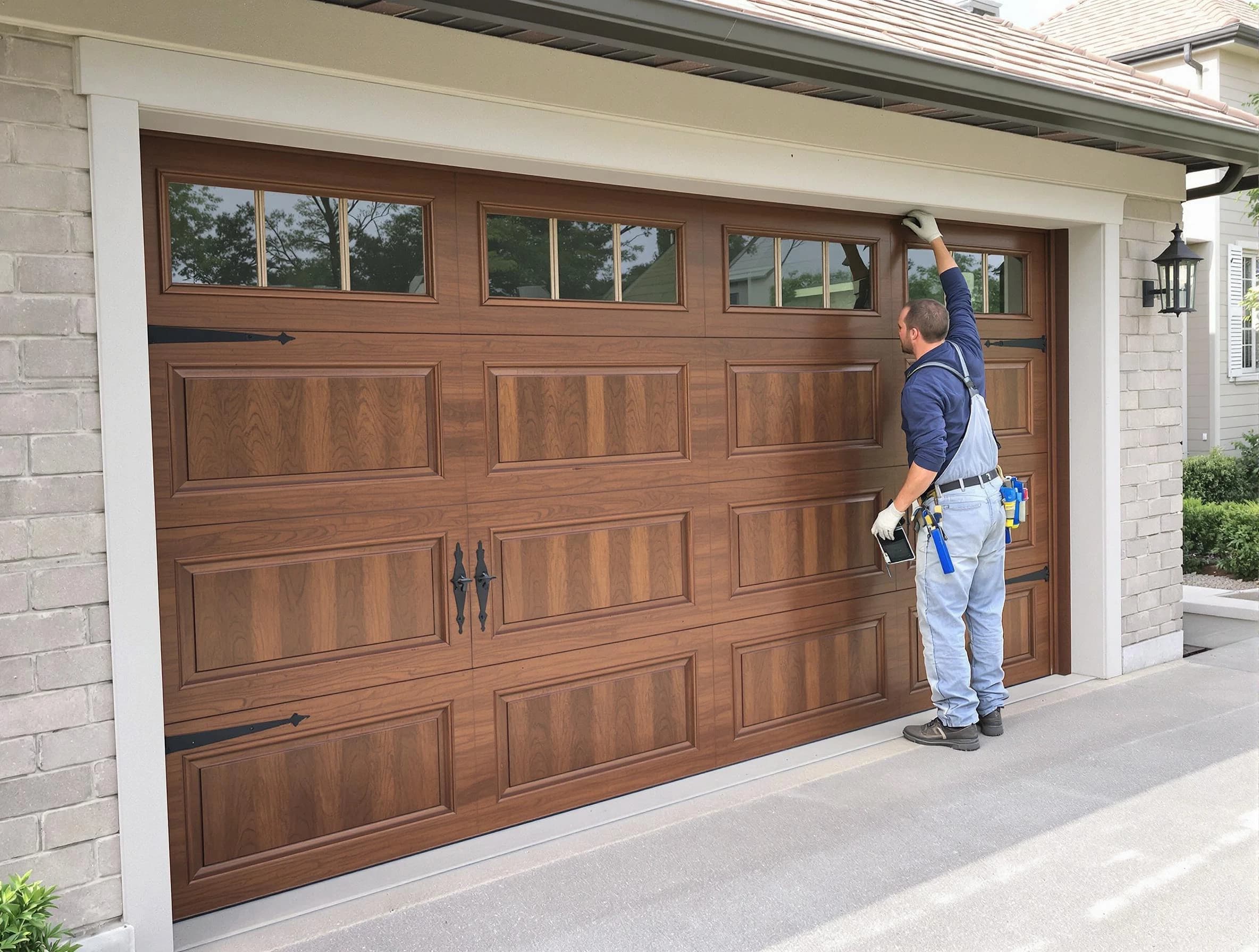 Custom garage door showcase by Mustang Garage Door Repair in Mustang