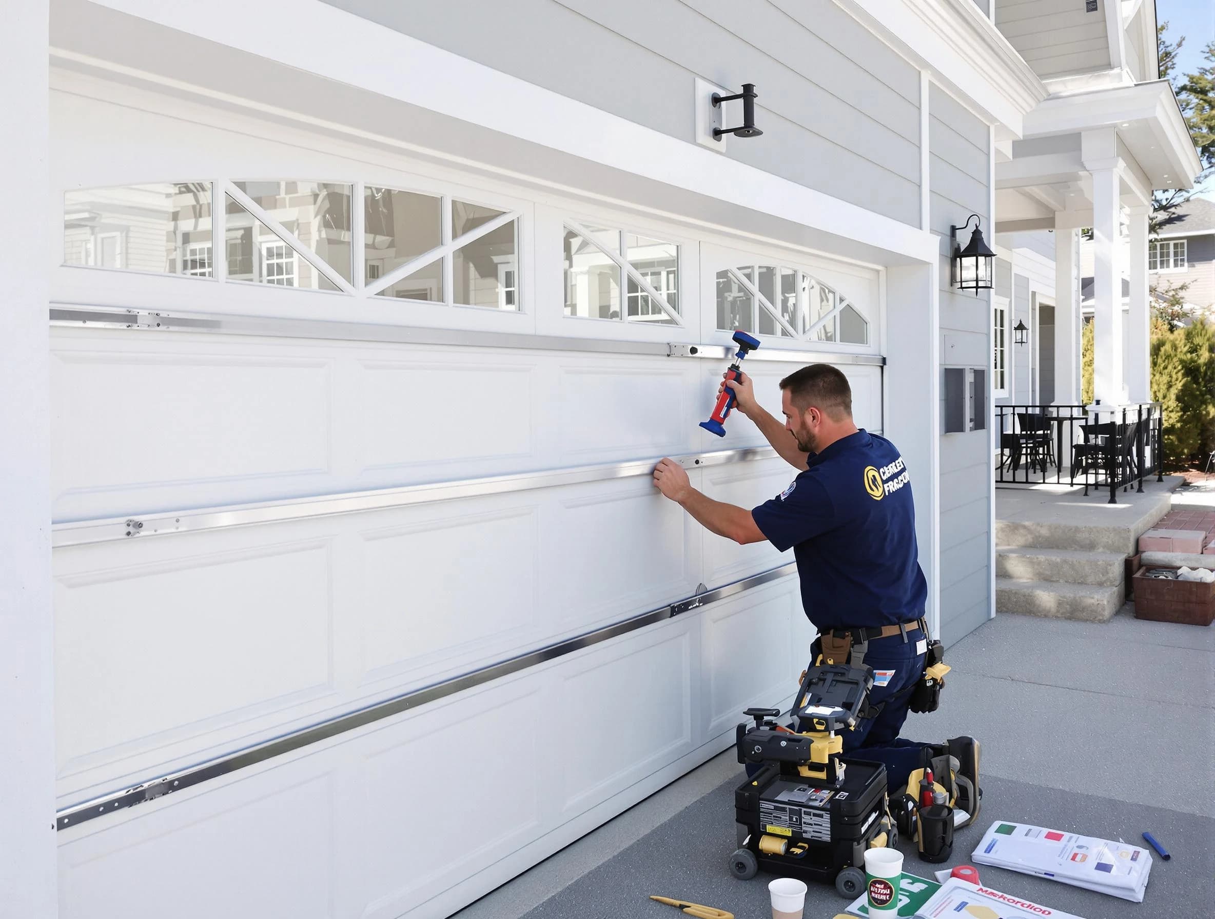 Professional garage door installation by Mustang Garage Door Repair in Mustang