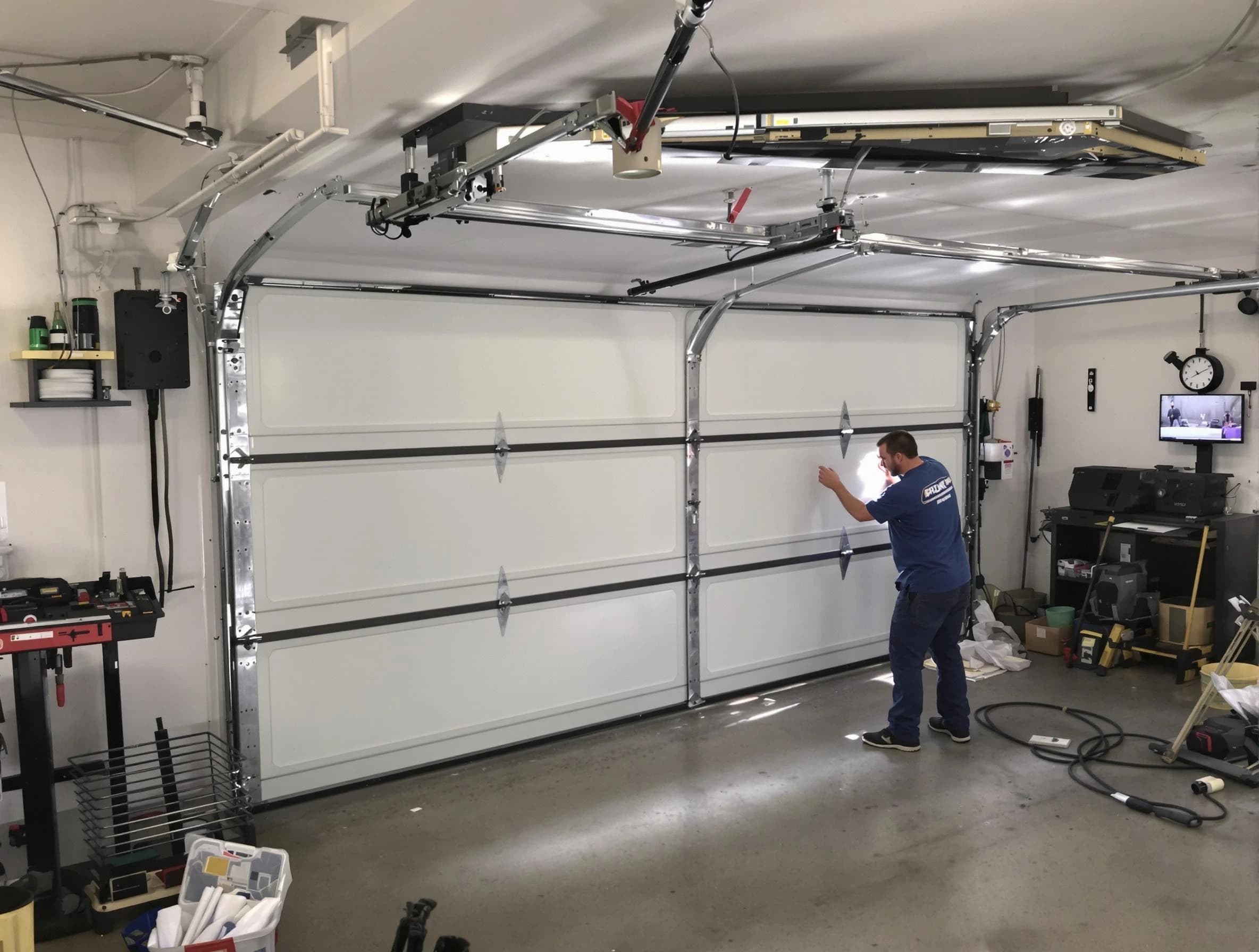 Professional garage door repair service by Mustang Garage Door Repair in Mustang