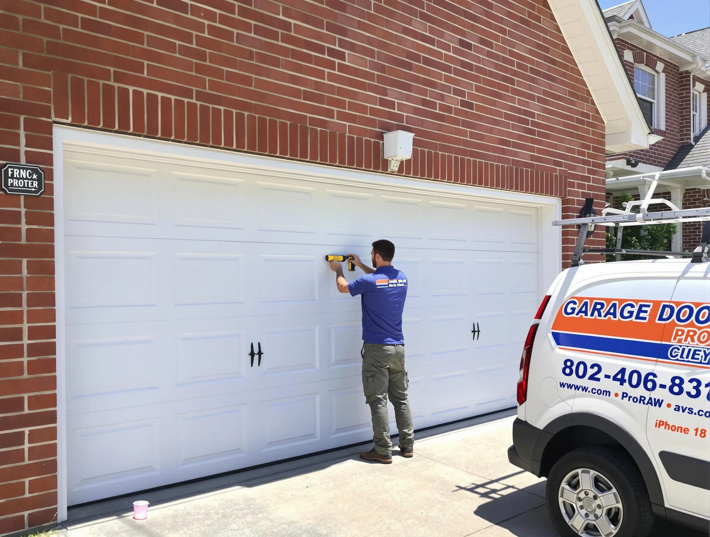 Local garage door repair service by Mustang Garage Door Repair in Mustang