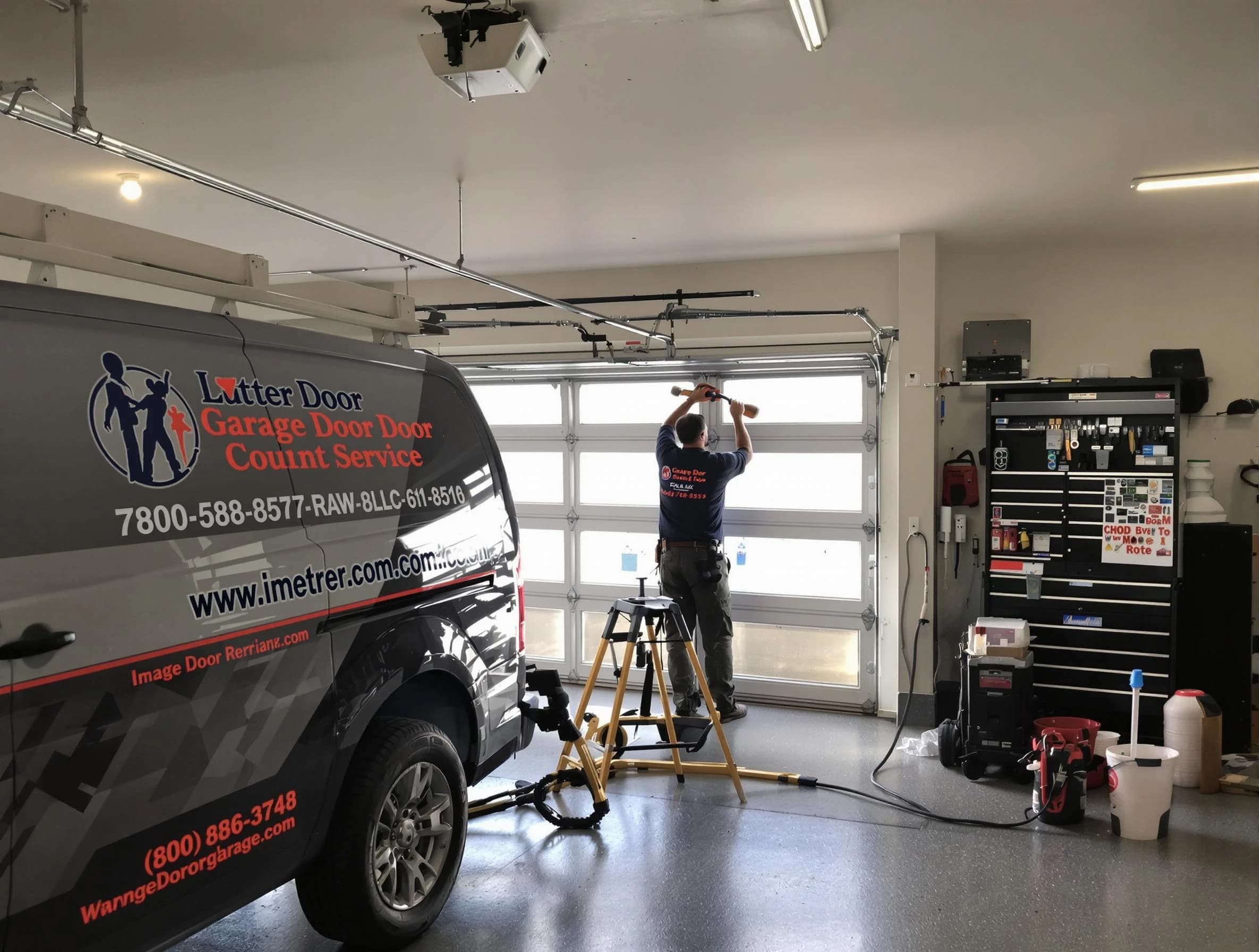 Mustang Garage Door Repair rapid response team performing same-day repair in Mustang