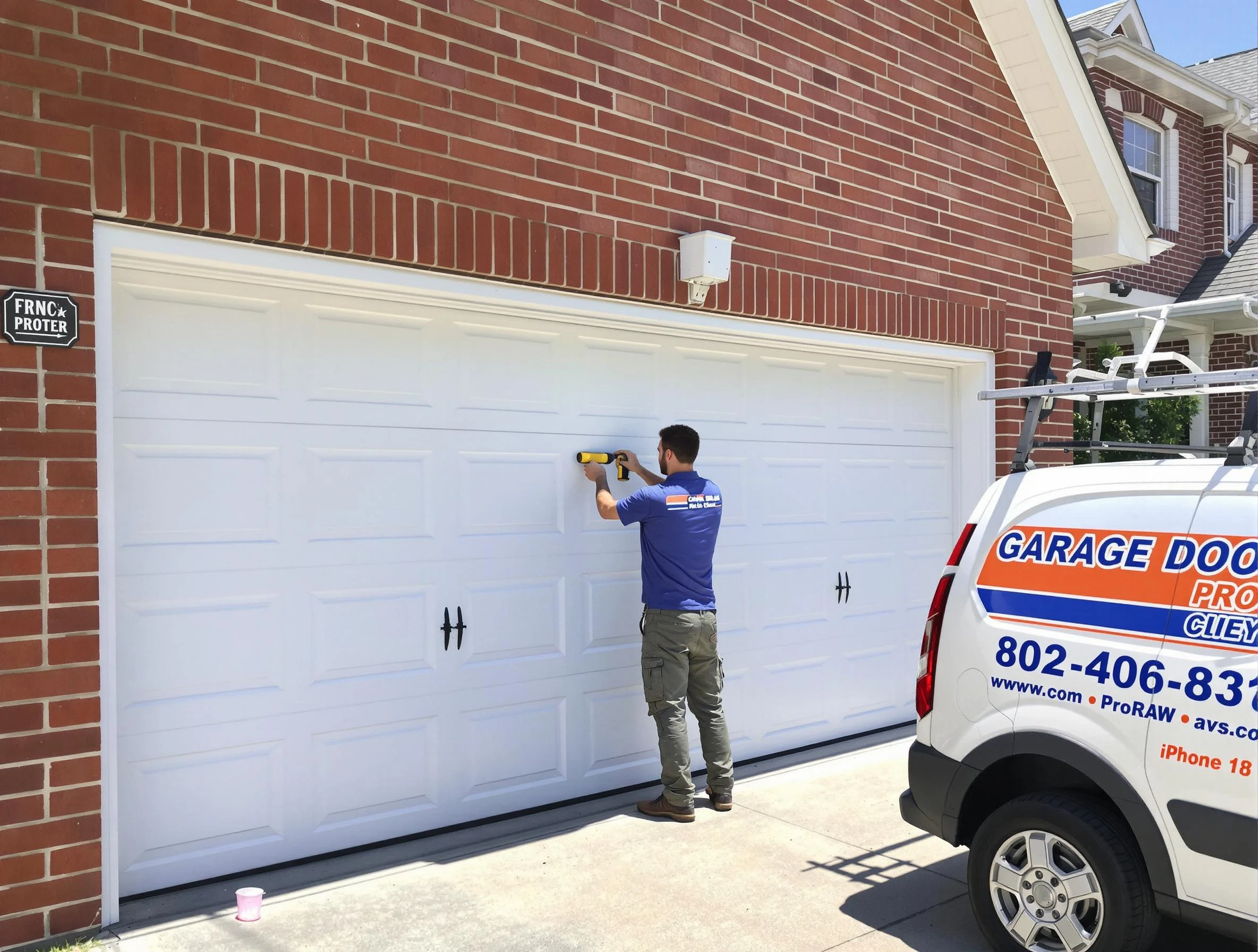Local garage door repair service by Mustang Garage Door Repair in Mustang